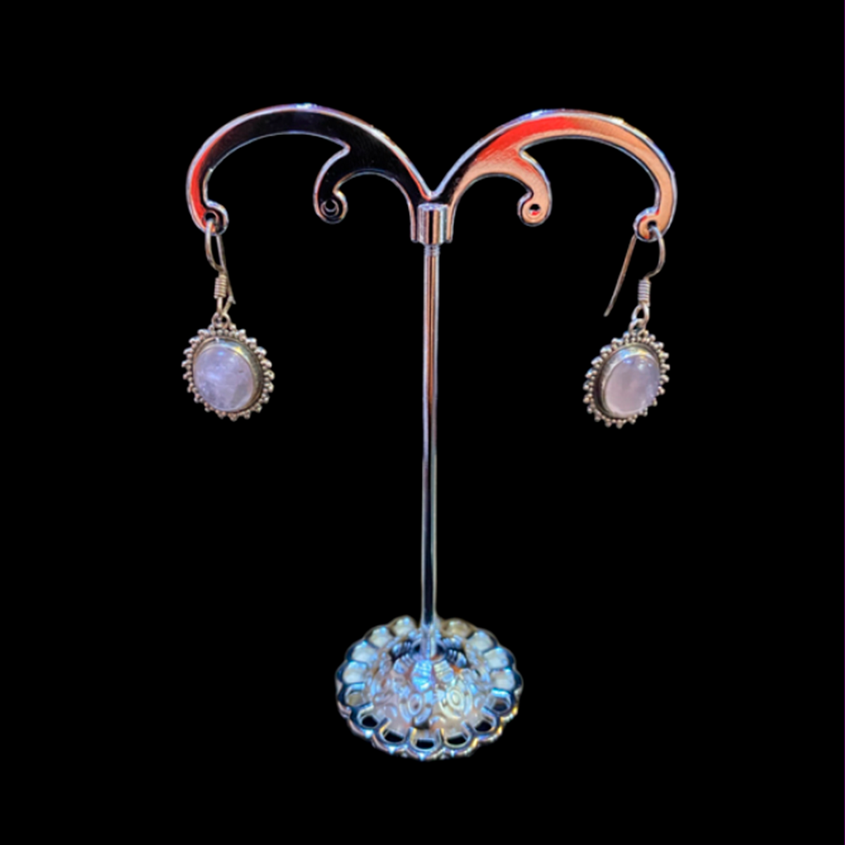 Aros con Cuarzo Rosa 